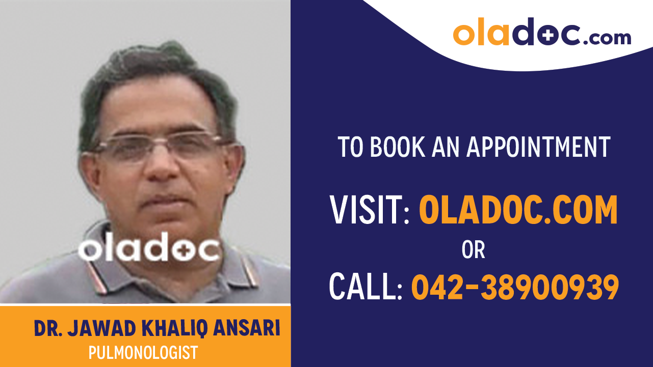 Book appointment with Dr. Jawad Khaliq Ansari-best Pulmonologist in Islamabad